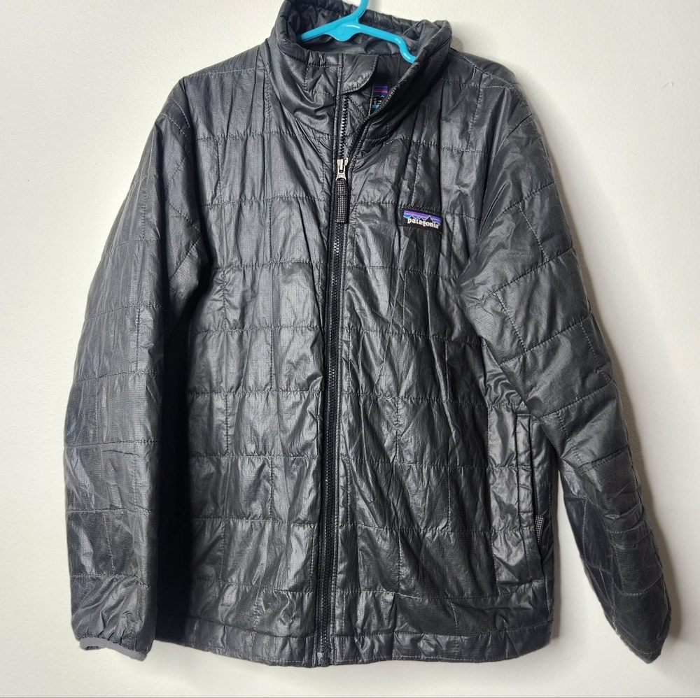 Patagonia Kids Nano Puff Black Jacket Size‎ 7 8 Small